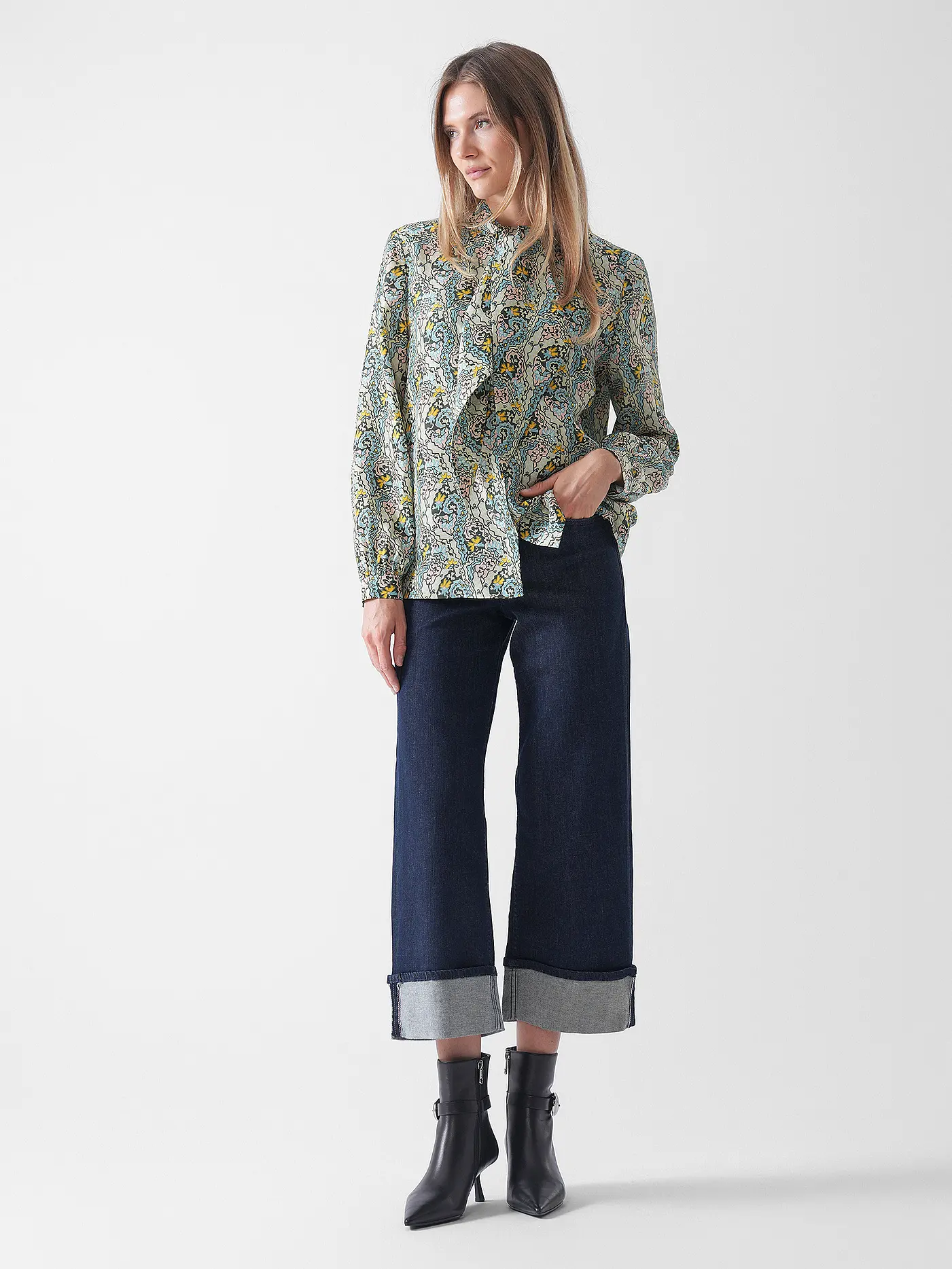 OPUS | Jeans Wide Leg MIVA TURN UP | 